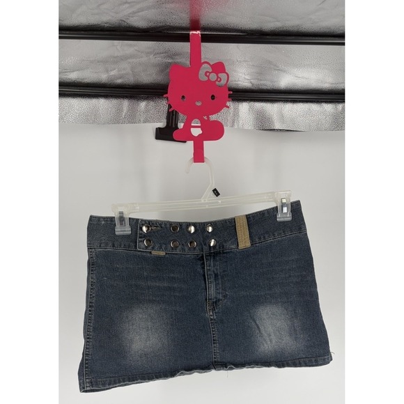 Dutchess Dresses & Skirts - Y2K Dutchess Jeans Denim Micro Mini Skirt Studded Low Rise Sexy Club Size 5